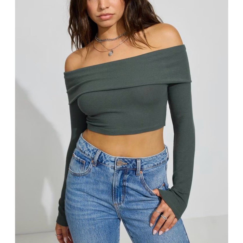 Garage Clothing Kayla Foldover Off Shoulder Top